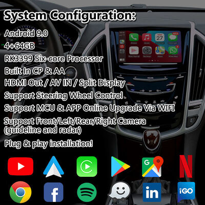 Lsailt Android Multimedia Video Interface cho 2012-2016 Cadillac SRX CUE System với Carplay
