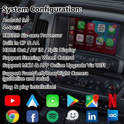 Giao diện video điều hướng ô tô Android Lsailt cho hệ thống Intellilink GMC Sierra 1500 2500 3500 đời 2014-2019