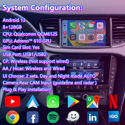 Lsailt Android Carplay Multimedia Video Interface cho năm 2018-2022 Infiniti QX50