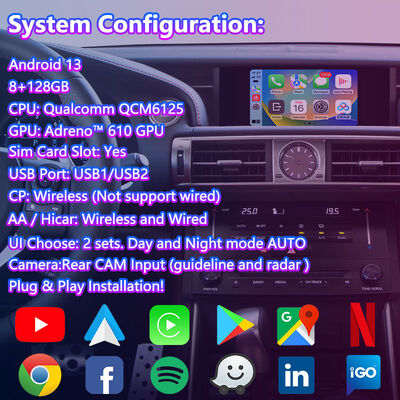 Lsailt Android Video Interface cho Lexus IS250 IS300h IS350 IS200t IS300 IS Kiểm soát chuột 2013-2016