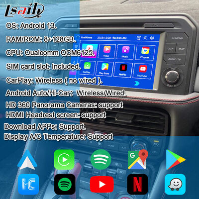 Giao diện đa phương tiện NISSAN Nâng cấp Android OEM cho GT-R 2017+Carplay không dây tích hợp, YouTube, NetFlix,Android Auto