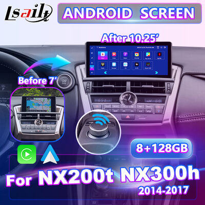 Màn hình giao diện đa phương tiện Android Lsailt Carplay cho Lexus NX Knob NX200t NX300h 2014-2017