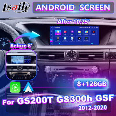 Lsailt Android Carplay Màn hình đa phương tiện cho Lexus GS 200t GS300h GS250 GS350 GS450h GSF GS200t