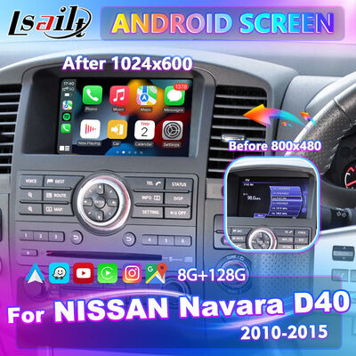 Lsailt Android Carplay màn hình đa phương tiện cho 2010-2015 Nissan Navara D40