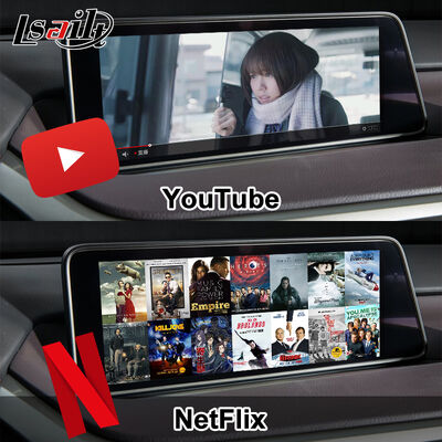 Giao diện video CarPlay/Android cho hệ thống đa phương tiện Lexus RX450H RX350 12.3 inch 2016-2021 Tích hợp YouTube, NetFlix, Android Auto