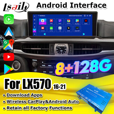 OEM Android Upgrade Module cho Lexus RX GX LS NX ES tích hợp không dây CarPlay, Android Auto, YouTube,NetFlix