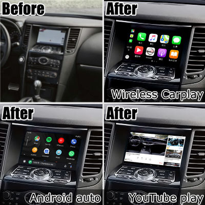 Android 13 điều hướng giao diện video xe hỗ trợ Waze / Youtube cho Infiniti QX70 / FX50 FX35 FX37