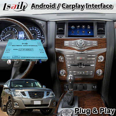 Lsailt 4 + 64GB Giao diện video Android Carplay không dây cho Nissan Patrol Y62 2012-2017