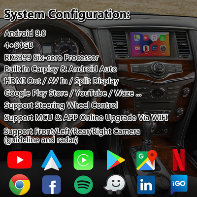 Giao diện đa phương tiện Lsailt Android Carplay cho Infiniti QX80 QX56 QX60 QX70