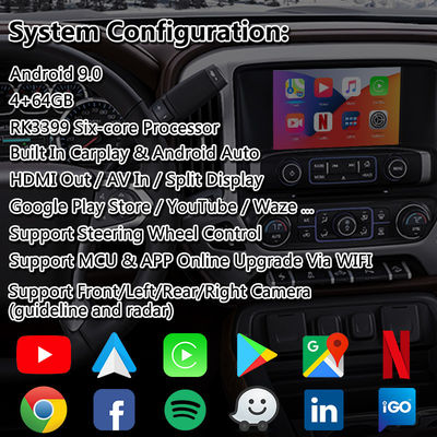 Giao diện đa phương tiện điều hướng Android Lsailt cho hệ thống Mylink 2014-2019 Chevrolet Silverado 1500 2500 3500