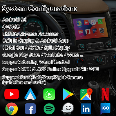Giao diện đa phương tiện Android Lsailt cho hệ thống Mylink Chevrolet Impala Tahoe Camaro