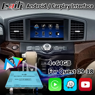 Giao diện Lsailt Android Carplay cho Nissan Quest E52 với Android Auto không dây