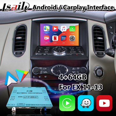Giao diện Lsailt Android Carplay cho Infiniti EX37 Với Định vị GPS NetFlix Yandex