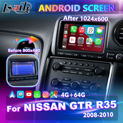 Màn hình HD thay thế đa phương tiện Android Lsailt 7 inch cho Nissan GTR R35 GT-R JDM 2008-2010