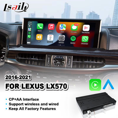 Giao diện Android Auto Carplay không dây cho Lexus LX 570 LX450D LX570 đời 2016-2021