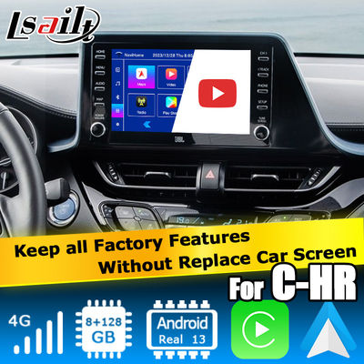 Giao diện đa phương tiện Android 13 cho Toyota C-HR CHR với Android Auto và CarPlay