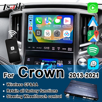 Lsailt Wireless Apple CarPlay Interface cho Crown S210 2013-2016 AWS210 GRS210 GWS214 GWS215 Majesta Athlete Royal Saloon Hỗ trợ Camera ngược, Android Auto