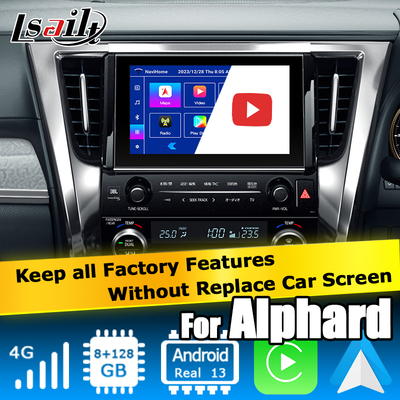 Giao diện video Android Carplay cho Toyota Alphard Vellfire AH40