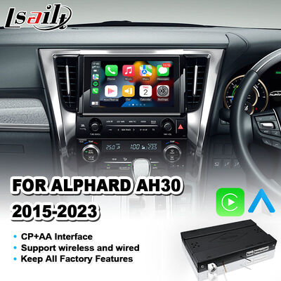 Giao diện Video Carplay Android Auto Không dây Lsailt cho Toyota Alphard AH30 2015-2023