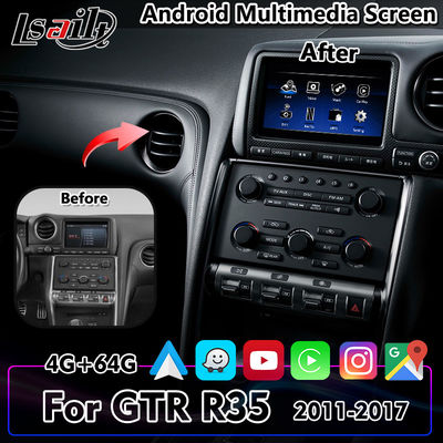 Màn hình đa phương tiện ô tô Lsailt 7 inch Android Carplay cho Nissan GTR R35 2011-2017