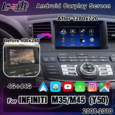 Màn hình Android Carplay Lsailt 8 inch HD cho Infiniti M Series 2008-2013 Với Màn hình đa phương tiện M25 M30d M37 M56 M35h